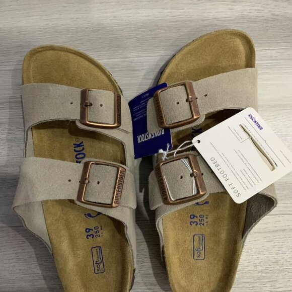 Birkenstock Arizona Gery Women's Sandals Narrow - Picture 1 of 5